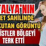 Antalya’nın cennet sahilinde korkutan görüntü! Turistler bölgeyi terk etti