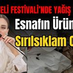 Korkuteli Festivali’nde yağış engeli! Esnafın ürünleri sırılsıklam oldu