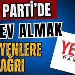 Yeni Parti’de görev almak isteyenlere çağrı