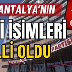 CHP Antalya’nın yeni isimleri belli oldu