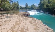 Manavgat Şelalesi'nde kara göründü