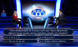 “Türk alfabesindeki ilk ünsüz 5 harfi say' diyen öğretmene öğrenci hangi cevabı verirse sözlüden yüksek not alacaktır?"