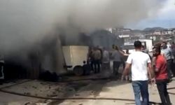 Döşeme atölyesi yangında kullanılamaz hale geldi