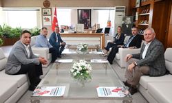 Kaymakam Solmaz ve Başsavcı Almalı’dan Başkan Topaloğlu’na ziyaret