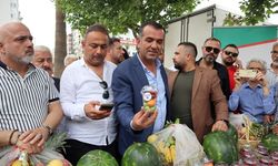 2 bin kişiye ücretsiz meyve dağıtıldı