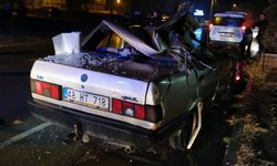 Alkollü sürücü hurdaya dönen araçtan hafif yaralı olarak çıktı