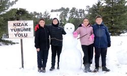 Kış turizminde yeni yıldız bulutların üstünde göl manzarasıyla kayak