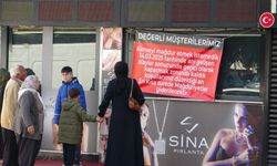 120 milyon lira vurgun yaptığı iddia edilen kuyumcu afişle mesaj verdi