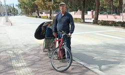 Mahkemenin kira artış kararını protesto için bisikletiyle Ankara'ya yola çıktı