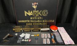 Antalya'da 150 polis ve 4 narkotik köpeği ile eş zamanlı operasyon