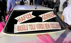 Çiftçinin gelin arabasında dikkat çeken yazı