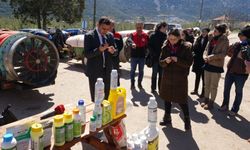 Elma üreticisine uygulamalı eğitim