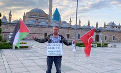 Savaş bitsin diye çıktığı Gazze yürüyüşünde Babalar Günü'nde Konya'ya ulaştı