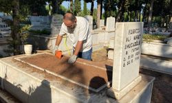 Aydın’da arife günü mezarlıklar doldu taştı