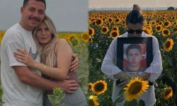 En acı fotoğraf… Şehit eşi daha önce fotoğraf çektirdiği noktada bu kez eşinin fotoğrafını kucakladı