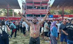 Başpehlivanlığa yükselen Celal Bayar Çilenker coşkuyla karşılandı