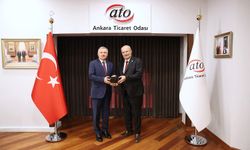 Moldova Büyükelçisi Dmitri Croitor'dan ATO Başkanı Baran'a veda ziyareti