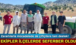 Zararlılarla mücadelede de çiftçilere tam destek! Ekipler ilçelerde seferber oldu