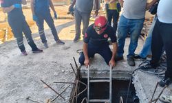 Kuyuda mahsur kalan yaralı çalışanı itfaiye ekipleri kurtardı