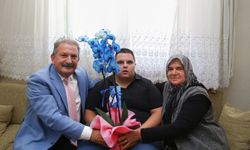Down sendromlu Muhammed'e evinde ziyaret