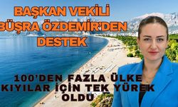 Antalya’nın kıyıları temizleniyor… Başkan Vekili Büşra Özdemir’den destek