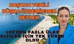 Antalya’nın kıyıları temizleniyor… Başkan Vekili Büşra Özdemir’den destek