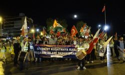 Antalya’da Özgürlük Filosuna destek yürüyüşü