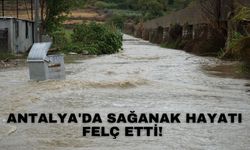 Antalya'da sağanak hayatı felç etti! Yollar göle döndü, seralar sular altında kaldı