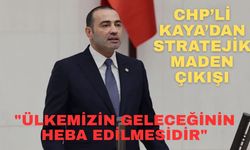 CHP’li Kaya’dan stratejik maden çıkışı... "Ülkemizin geleceğinin heba edilmesidir"
