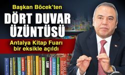 Başkan Böcek’ten dört duvar üzüntüsü… Antalya Kitap Fuarı bir eksikle açıldı