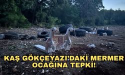 Kaş Gökçeyazı’daki mermer ocağına tepki!
