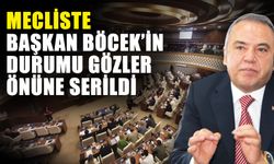 Mecliste Başkan Böcek’in durumu gözler önüne serildi
