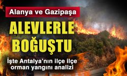 Alanya ve Gazipaşa alevlerle boğuştu… İşte Antalya’nın ilçe ilçe orman yangını analizi