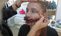 ATABEM kursiyerlerden korku filmi makyajı