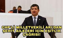 CHP'li Milletvekili Arı'dan şehit aileleri için eşitlik çağrısı!