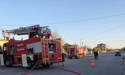 Konya’da ev ve dorse alev alev yandı