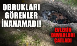 Obrukları görenler inanamadı! Evlerin duvarları çatladı