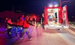 Kaza yapan motosikletin sürücüsünün hayati tehlikesi devam ediyor