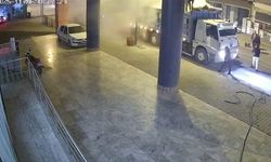 Seyir halindeki kamyon alev aldı