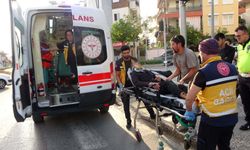 Yayaya çarpmamak için motosikleti devirdi: 1 yaralı