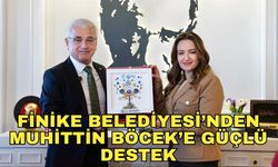 Finike Belediyesi’nden Muhittin Böcek’e güçlü destek
