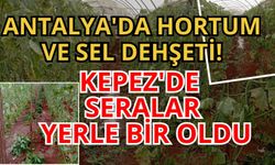 Antalya'da hortum ve sel dehşeti! Kepez'de seralar yerle bir oldu