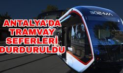 Antalya’daki etkili yağış nedeniyle tramvay seferleri durduruldu