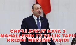 CHP'li Aykut Kaya 3 mahallenin 75 yıllık tapu krizini meclise taşıdı