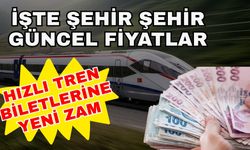 Hızlı tren biletlerine yeni zam! İşte şehir şehir güncel fiyatlar