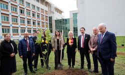 Rektör Özkan, İlahiyat Fakültesi’nde ağaç dikti, gazze sergisini gezdi