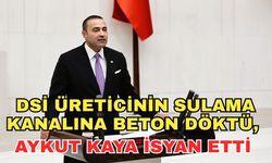 DSİ üreticinin sulama kanalına beton döktü, Aykut Kaya isyan etti