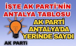 İşte Ak Parti’nin Antalya tablosu! Ak Parti Antalya’da yerinde saydı