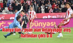 Alanya’dan 1 puan alan Antalyaspor ateş hattından çıktı 0-0