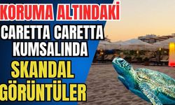 Koruma altındaki Caretta Caretta kumsalında skandal görüntüler